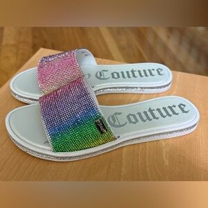 Juicy Couture Rainbow Slide Sandals